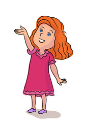 happy amused smiling cute girl isolated on white Vector Image