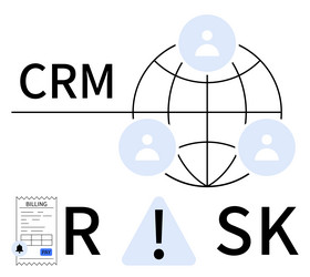 managing business risk with crm systems vector image