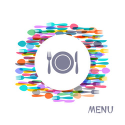 Cutlery restaurant menu Royalty Free Vector Image