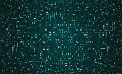 binary code background cyber attack ransomware vector image