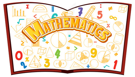 doodle math formula with mathematics font vector