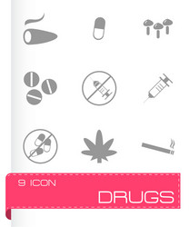 Drug Icons Collection Vector Image