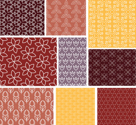 geometric patterns set of seamless vector