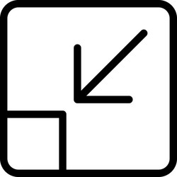 minimize arrow symbol with shrink inward function vector image