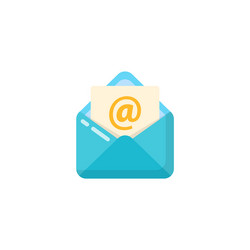 Opened envelope and document icon design vector