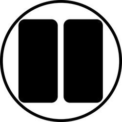 pause music player button linear icon vector image