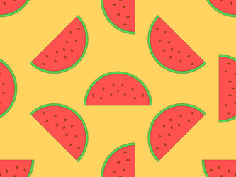 watermelon seamless pattern triangular slices vector image