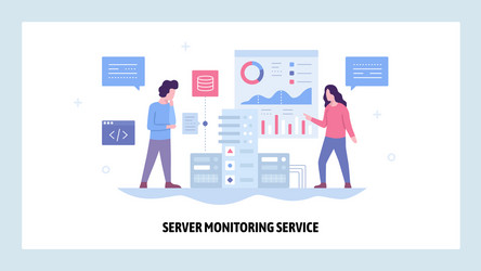 Web site design template data center vector