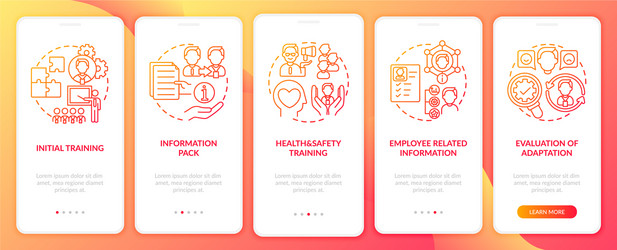 Basic information pack company onboarding vector