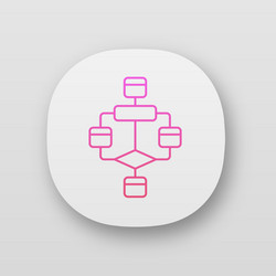 flowchart app icon diagram visualization vector image