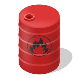 Isolated hazard flammable barrel vector