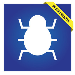 virus bug icon for web and mobile vector image