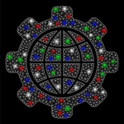 Bright mesh network global options with flash vector