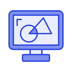 design inside monitor showing concept icon vector image