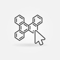 mouse click or cursor on chemistry formula vector image