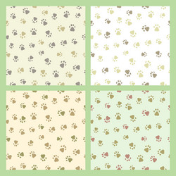 Set of seamless patterns with prints animals vector
