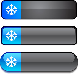 Snowflake button set vector