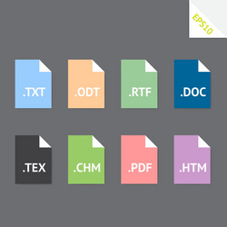 text file formats vector image