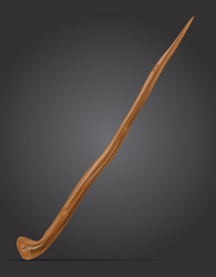 wooden witch magic wand vector