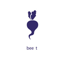 beet element in flat simple style on white vector image