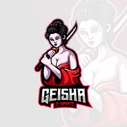 geisha esport logo Vector Image