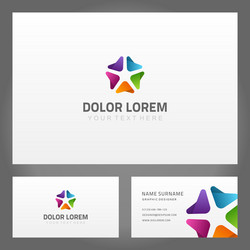 set bright gradient pattern circle geometric shape vector image