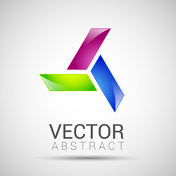 Abstract element shape design icon vector