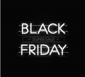 black friday sale banner neon Vector Image