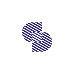 Letter s unique curves design logo Royalty Free Vector Image
