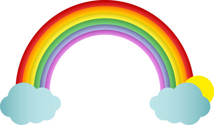 Rainbow cloud and sky background 003 Royalty Free Vector