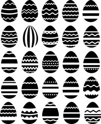 Seamless pattern made of stylized eggs vector