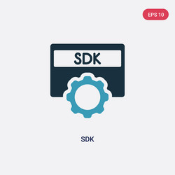 two color sdk icon from technology concept vector image