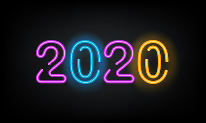 two thousand twenty new year greeting card Vector Image