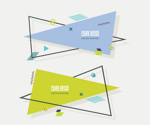 web panel design with color frames vector image