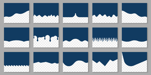 divider shape for website top and page bottom set vector image