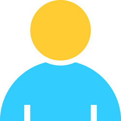 flat user icon member sign avatar button vector image