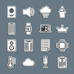 set line clinical record processor with cpu vector image