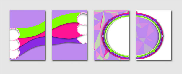 set template design for step vector image