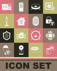 set voice assistant processor with cpu digital vector image