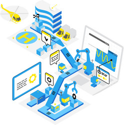 software development levels technological vector image