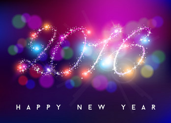 Sparkling New Year Bokeh Background vector image