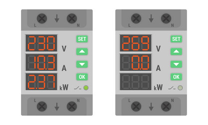 voltage monitoring modular relay vector image