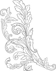 Baroque Scroll Ornament vector image