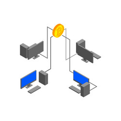 computational technologies extraction bitcoin vector image