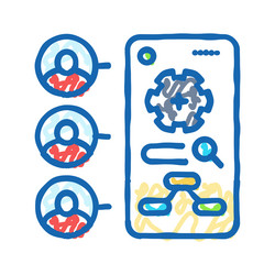 contextual inquiry ux ui design icon doodle vector image