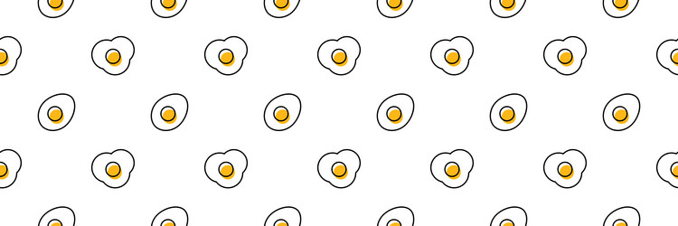 Eggs and dots wide horizontal pattern vector