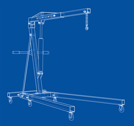 engine hoist outline rendering of 3d vector image