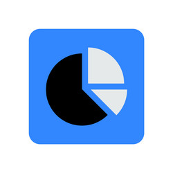flat icon design for pie chat mobile application vector image