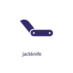 Jackknife element in flat simple style on white vector