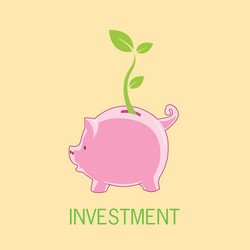 piggy bank investment vector